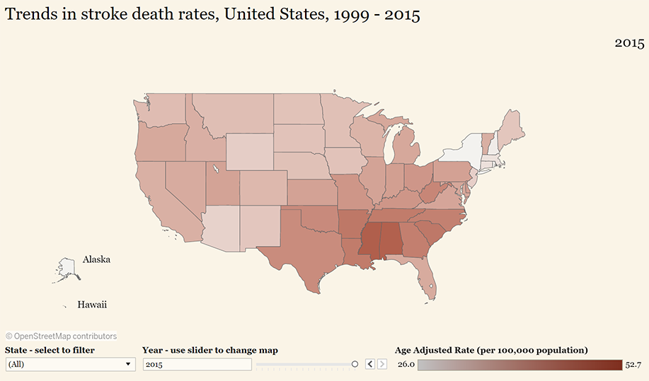 Stroke deaths map